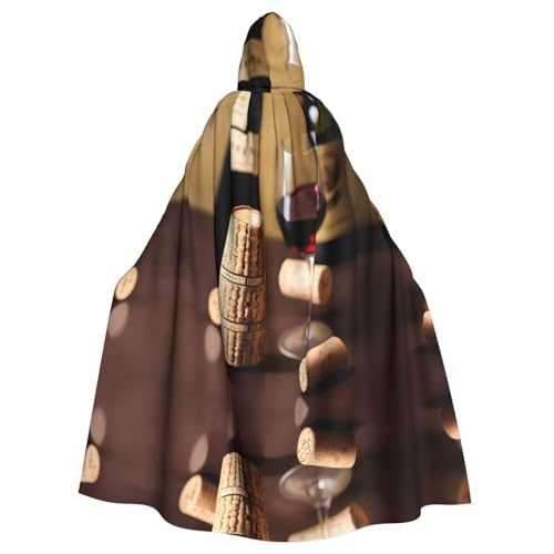 JIUTY Weinkork-Druck, Maskerade für Erwachsene, wirtschaftlicher Umhang mit Kapuze, 140 cm lang, perfekt für Halloween-Partys, Tänze JIUTY Weinkork-Druck, Maskerade für Erwachsene, wirtschaftlicher Umhang mit Kapuze, 140 cm lang, perfekt für Halloween-Partys, Tänze von JIUTY