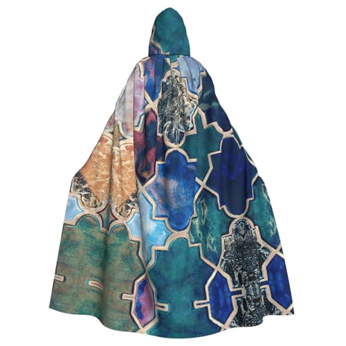 JIUTY Wunderschöner Farbdruck-Maskerade, wirtschaftlicher Kapuzenumhang für Erwachsene, 140 cm lang, perfekt für Halloween-Partys, Tänze JIUTY Wunderschöner Farbdruck-Maskerade, wirtschaftlicher Kapuzenumhang für Erwachsene, 140 cm lang, perfekt für Halloween-Partys, Tänze von JIUTY