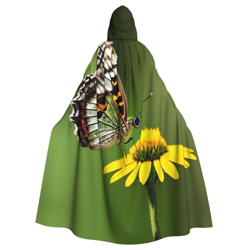 JIUTY Wunderschöner leuchtender Schmetterling 1 Druck Maskerade, wirtschaftlicher Kapuzenumhang für Erwachsene, 140 cm lang, perfekt für Halloween-Partys, Tänze JIUTY Wunderschöner leuchtender Schmetterling 1 Druck Maskerade, wirtschaftlicher Kapuzenumhang für Erwachsene, 140 cm lang, perfekt für Halloween-Partys, Tänze von JIUTY