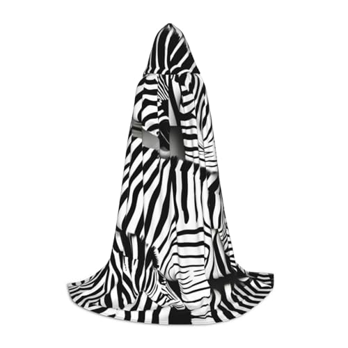 JIUTY Zebra Halloween Hoodies Robe Cosplay Capes Party Requisiten Kapuzenumhang Umhang Karneval Zubehör für Party von JIUTY