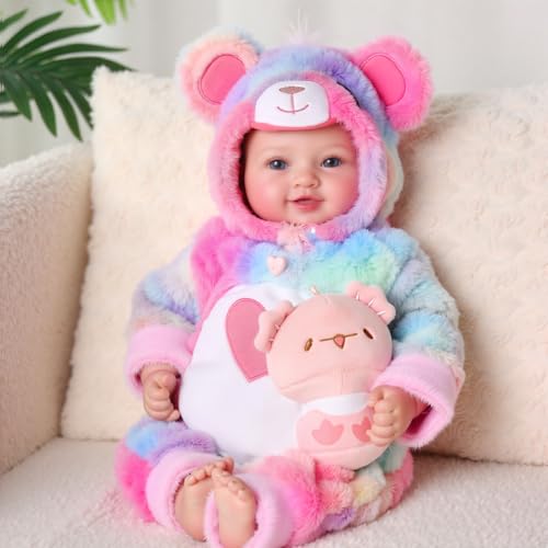 JIZHI Babypuppe - 38 cm Baby Puppen Mädchen Geschenkbox mit Schnuller und Flasche - Neugeborene Spielzeug für Kinder ab 3 Jahren JIZHI Babypuppe - 38 cm Baby Puppen Mädchen Geschenkbox mit Schnuller und Flasche - Neugeborene Spielzeug für Kinder ab 3 Jahren von JIZHI