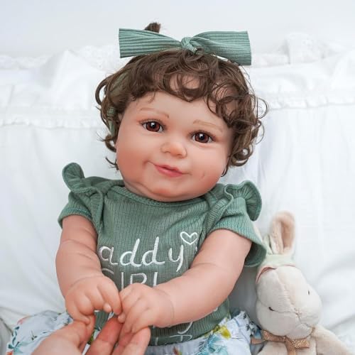 JIZHI Reborn Baby Mädchen - 20 Zoll Vinyl Wie Baby Lebensechte Schlafen Babypuppen Mit Weichem Körper Baby Alive Puppe von JIZHI