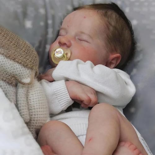 Reborn Baby Lebensecht, 20 Zoll große, Babypuppen Wie Echt, Realistische Neugeborenen-Baby, Schlafende, Reborn Baby Jungen mit Kleidung und Spielzeug als Geschenk für Kinder ab 3 Jahren von JIZHI