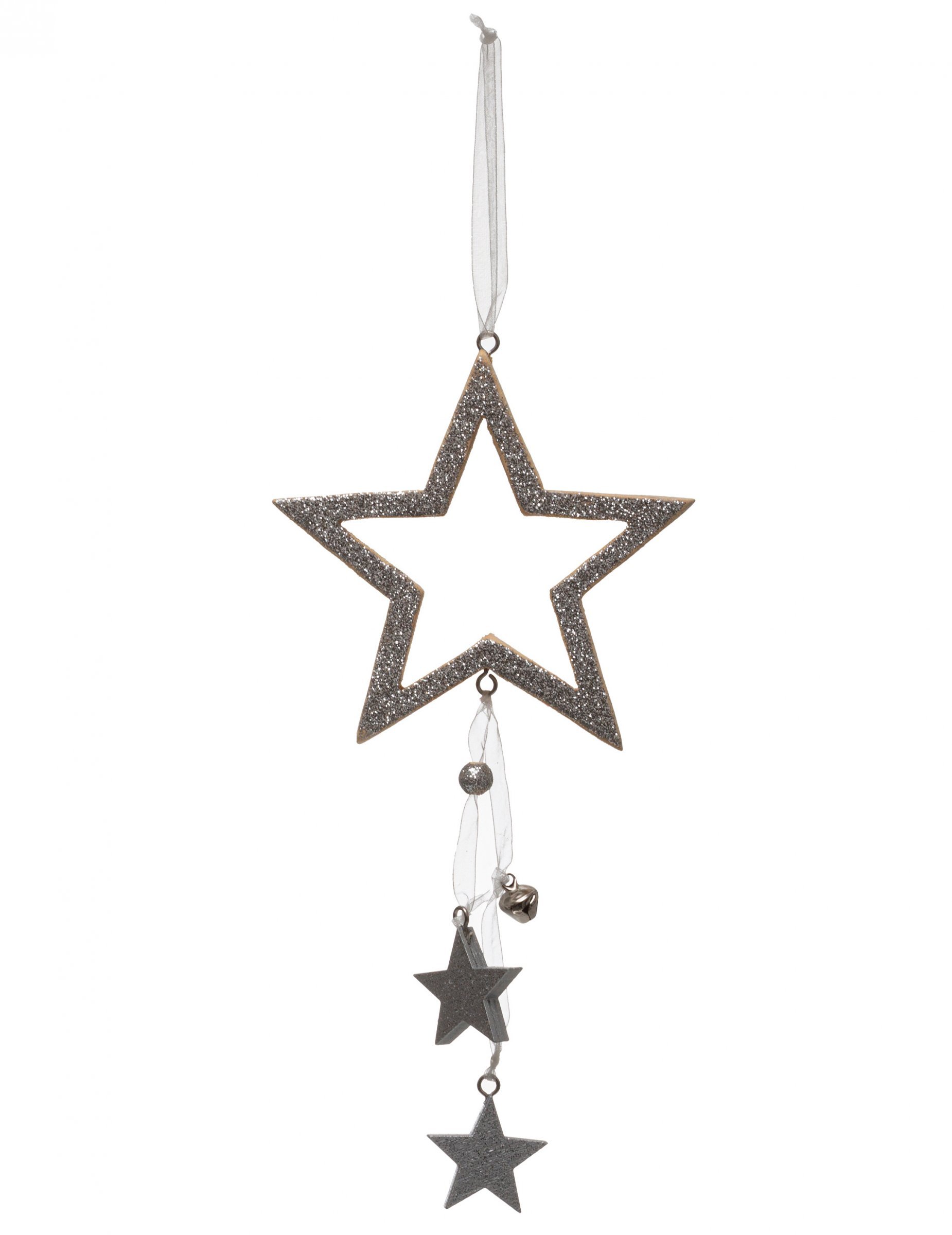 Sternen-Hängedeko für Weihnachten silberfarben 24 cm Sternen-Hängedeko für Weihnachten silberfarben 24 cm von JJA