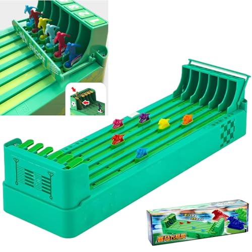 JJKTO Horse Racing Game, Horse Racing Table Game with 6 Horses,Board Across Electric Horse Racing Game Adult Table Top Party Bar Games，Football Table Game Portable Table Games von JJKTO