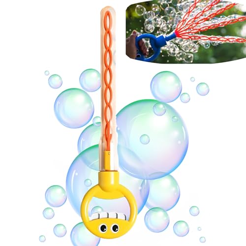 Smiling Face Bubble Wands,Cute Bubbles Blow Maker with 5 Claws, 32 Hole Manual Bubbles Machine,17 In Bubbles Maker Wands for Summer Toy Bubbles Maker Wands for Summer Toy von JJKTO