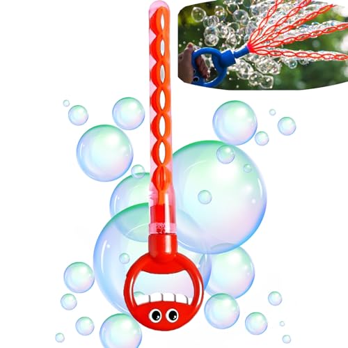 Smiling Face Bubble Wands,Cute Bubbles Blow Maker with 5 Claws, 32 Hole Manual Bubbles Machine,17 In Bubbles Maker Wands for Summer Toy Bubbles Maker Wands for Summer Toy von JJKTO