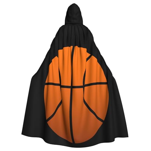 JJPUNGK Bequemer Kapuzenumhang mit Basketball-Druck, für Damen und Herren, für Karneval, Cosplay und Mottopartys von JJPUNGK