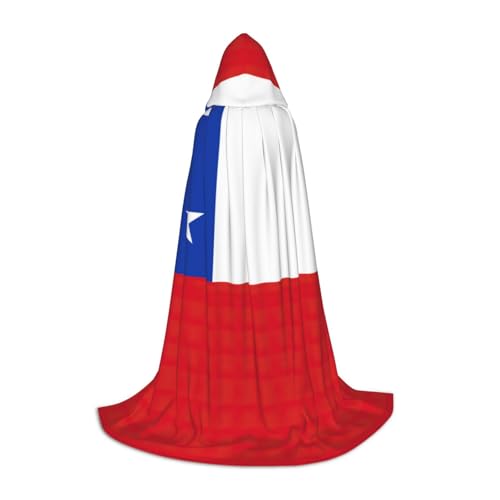 JJPUNGK Umhang mit Kapuze für Männer und Frauen, Motiv: Flagge von Chile, für Mottopartys, Cosplay, Festivals, Dekorationen von JJPUNGK