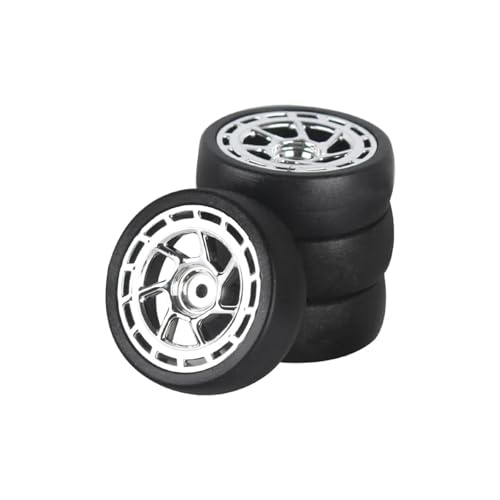 JJRFVBGT RC Auto Reifen Und Räder Kompatibel Mit 1:18 Für LDRC Für AE86 Für A86 Für LD1801 LD1802 LD1803 A01 A02 RC Hard Drift Tire Wheel Hard Tyre 1/18 RC Car Upgrade-Teile(White,C) von JJRFVBGT