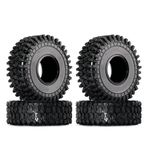 JJRFVBGT RC Auto Reifen Und Räder Kompatibel Mit Axial Für SCX24 Für FMS Für FCX24 Für AX24 Für T1011 Super Soft Sticky 1.0 Crawler-Reifen 64 * 24 Mm Für 1/18 1/24 RC Crawler Car von JJRFVBGT