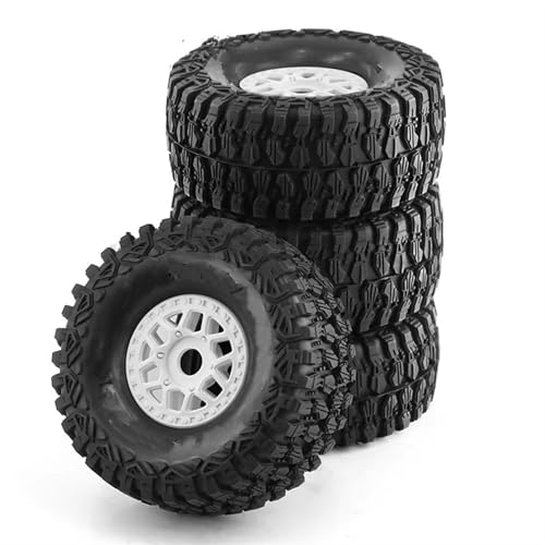 RC Auto Reifen Und Räder Kompatibel Mit ARRMA, Für Mojave, Für Für traxxas, Für Yikong, Für DF7, Offroad-Buggy, RC-Auto, 4-tlg. 135 Mm, 1/7 Desert Short Course Truck-Reifen, 17 Mm Felgensechskant(Whit von JJRFVBGT