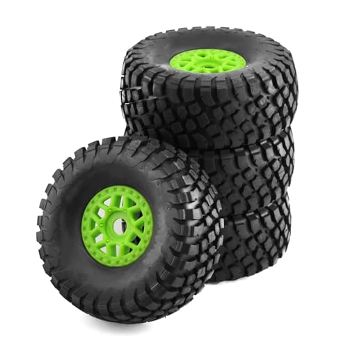 RC Auto Reifen Und Räder Kompatibel Mit ARRMA Für Mojave Für Für traxxas Für UDR Für Yikong Für DF7 Für FS 1/7 Desert Short Course Truck-Reifen Offroad-Buggy-RC-Auto(Green,A) von JJRFVBGT