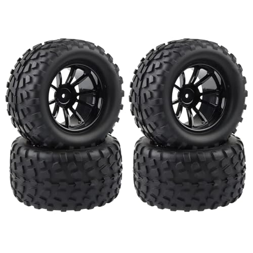 RC Auto Reifen Und Räder Kompatibel Mit Für traxxas, Für Arrma, Für HSP, Für HPI, Für Tamiya, Für Kyosho, 130 Mm, 1/10 RC Monster Truck Buggy-Reifen, Radschaumeinlagen, 12 Mm Sechskant von JJRFVBGT