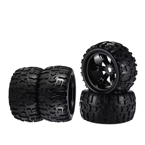 RC Auto Reifen Und Räder Kompatibel Mit Für traxxas Für Maxx Für Tmaxx Für E-Revo Für Revo 3.3 Für JLB Für Cheetah M 1/8 Maßstab 17mm Hex RC Truck Reifen Und Räder Set Geklebt(4PSC) von JJRFVBGT