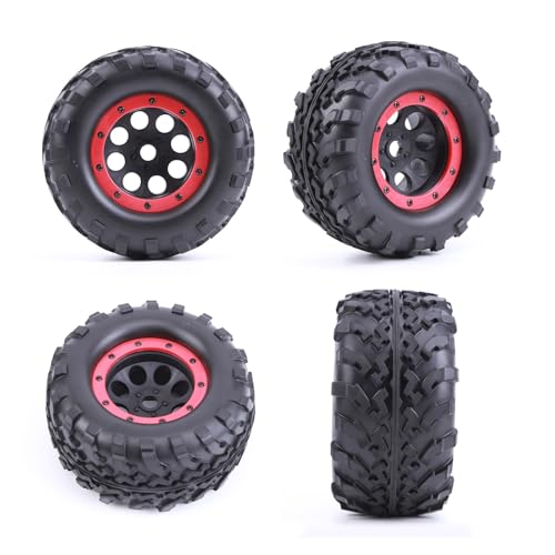 RC Auto Reifen Und Räder Kompatibel Mit HPI Für Für traxxas Für Redcat 26406 RC 1/8 Bead Lock Monster Truck Reifensatz 17 Mm Hex 1/2 Offset 4 Stück von JJRFVBGT