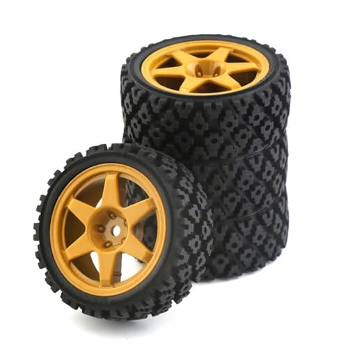 RC Auto Reifen Und Räder Kompatibel Mit Tamiya Für XV01 02 Für TA06 Für TT01 02 Für PTG2 144001 Für A959 Für HPI 1/10 RC Rennwagenfelgen Rallyereifen & Straßenreifen 12mm Sechskant von JJRFVBGT