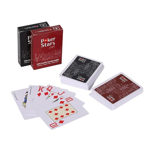 JJianSpiel Poker Karten, 2 Stück Spielkarten, Kunststoff Spielkarten, Playing Cards, Exquisite Spielkarten, Profi Premium Spielkarten für Texas Holdem Poker von JJianSpiel