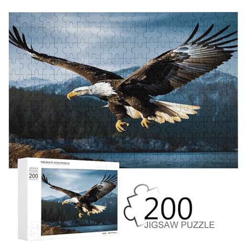 Jigsaw Game for Adults, Adler at Hunting Printed Wooden Puzzles, 200 Piece Puzzles are Suitable for Puzzle Enthusiasts and Can Be Placed at Home, Office, Or Other Places von JKLPOMN