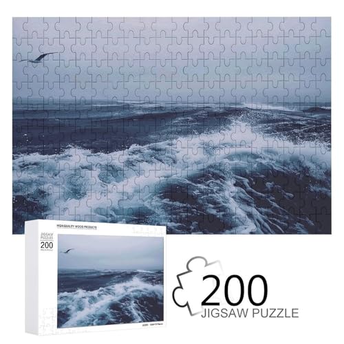 Jigsaw Game for Adults, Deep Sea Blue Style Printed Wooden Puzzles, 200 Piece Puzzles are Suitable for Puzzle Enthusiasts and Can Be Placed at Home, Office, Or Other Places von JKLPOMN