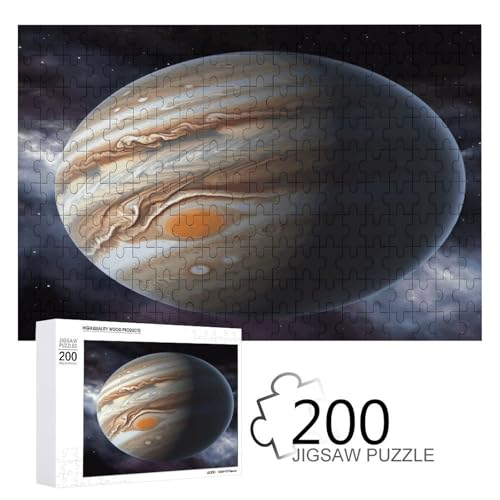 Puzzle-Spiel für Erwachsene, Jupiter Landschaft bedruckte Holzpuzzles, 200 Teile Puzzles sind geeignet für Puzzle-Enthusiasten und können zu Hause, im Büro oder an anderen Orten platziert werden von JKLPOMN