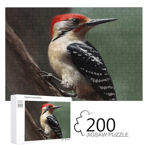 Puzzle-Spiel für Erwachsene, Specht bedruckte Holzpuzzles, 200-teilige Puzzles sind geeignet für Puzzle-Enthusiasten und können zu Hause, im Büro oder an anderen Orten platziert werden von JKLPOMN