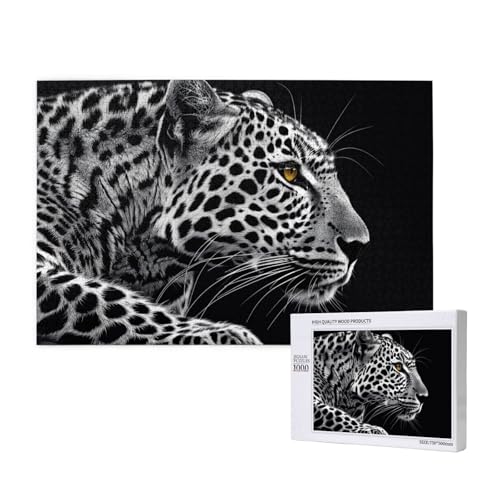 Animal Leopard Printed Woodblock Puzzle -1000 Pieces (Boxed) Puzzle Education Game - Home Decoration Puzzle von JKSEEPYN