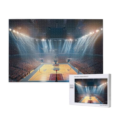 Basketball gedrucktes Holzblock-Puzzle - 1000 Teile (verpackt) Puzzle Lernspiel - Heimdekoration Puzzle von JKSEEPYN