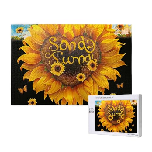 Blessed To Be Called Nana Sonnenblume gedrucktes Holzblock-Puzzle - 1000 Teile (Boxed) Puzzle Lernspiel - Heimdekoration Puzzle von JKSEEPYN