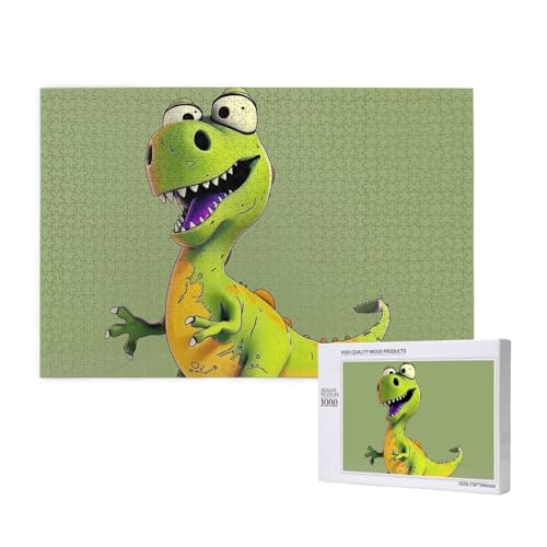 Cartoon Dinosaurier gedruckt Holzblock Puzzle -1000 Teile (Boxed) Puzzle Bildung Spiel - Home Decoration Puzzle von JKSEEPYN