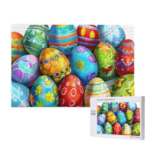 Festival Eggs Printed Woodblock Puzzle - 1000 Pieces (Boxed) Puzzle Education Game - Home Decoration Puzzle von JKSEEPYN