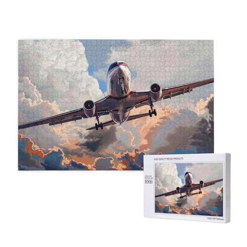 Flugzeug-Kunst-gedrucktes Holzblock-Puzzle - 1000 Teile (verpackt) Puzzle Lernspiel - Heimdekoration Puzzle von JKSEEPYN