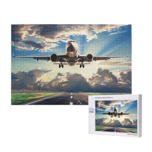 Flugzeug-gedrucktes Holzblock-Puzzle - 1000 Teile (verpackt) Puzzle Lernspiel - Heimdekoration Puzzle von JKSEEPYN