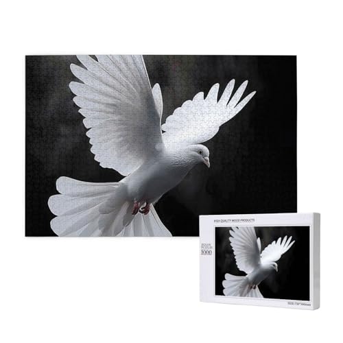 Flying Dove Printed Woodblock Puzzle -1000 Pieces (Boxed) Puzzle Education Game - Home Decoration Puzzle von JKSEEPYN