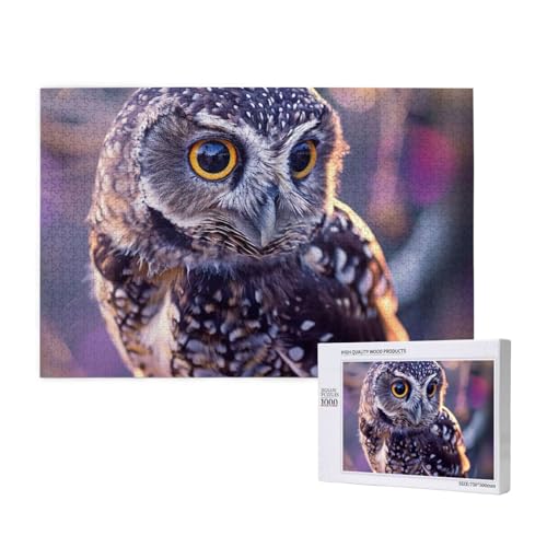 Funny Owl Outdoors Printed Woodblock Puzzle -1000 Pieces (Boxed) Puzzle Education Game - Home Decoration Puzzle von JKSEEPYN