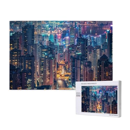 Hong Kong Printed Woodblock Puzzle - 1000 Pieces (Boxed) Puzzle Education Game - Home Decoration Puzzle von JKSEEPYN