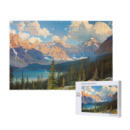 National Park Printed Woodblock Puzzle -1000 Pieces (Boxed) Puzzle Education Game - Home Decoration Puzzle von JKSEEPYN