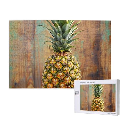 Pineapple 1 gedrucktes Holzblock-Puzzle - 1000 Teile (verpackt) Puzzle Lernspiel - Heimdekoration Puzzle von JKSEEPYN