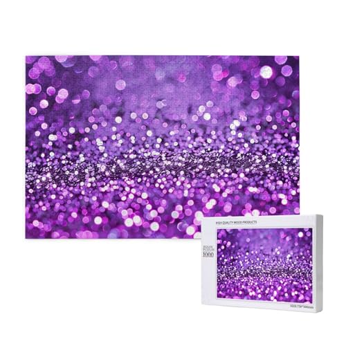 Purple Glitter At Night Printed Woodblock Puzzle - 1000 Pieces (Boxed) Puzzle Education Game - Home Decoration Puzzle von JKSEEPYN