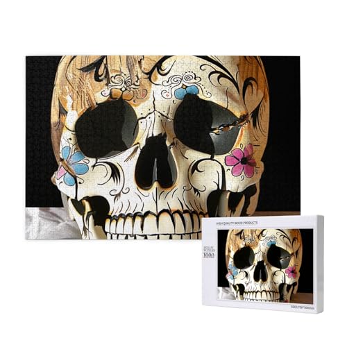 Skull 1 Printed Woodblock Puzzle - 1000 Pieces (Boxed) Puzzle Education Game - Home Decoration Puzzle von JKSEEPYN