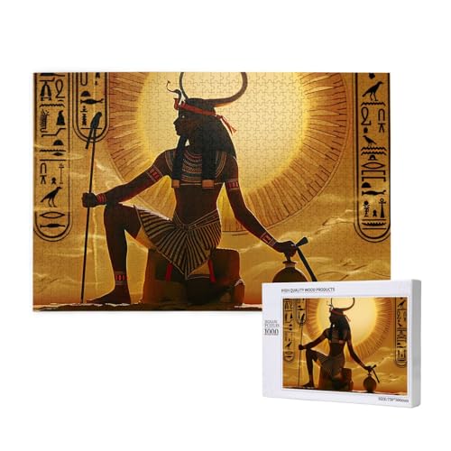 Sun Old Egyptian Timeless Grace Printed Woodblock Puzzle -1000 Pieces (Boxed) Puzzle Education Game - Home Decoration Puzzle von JKSEEPYN