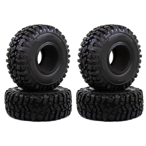 JKYsrUT 1,9-Zoll-Gummireifen für 1:10 RC Rock Crawler, kompatibel mit II 90046 AXI03007 und TRX-4 – 115 x 45 mm Radreifen von JKYsrUT