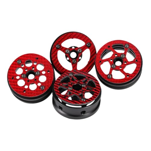 JKYsrUT 1,9 farbige Beadlock-Räder aus Kohlefaser, kompatibel mit 1/10 RC Crawler PRO VS4 Gspeed V4 Comp, baut Chassis DIY(4PCS A Blue) von JKYsrUT