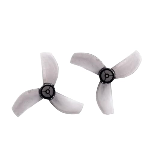 JKYsrUT 35mm 3-PC Propeller 1,0mm Kompatibel mit RC FPV Freestyle Tinywhoop Drohnen 4Pairs 8PCS Kompatibel mit 08028 Motoren DIY Teile(4Pairs 3Blade Gray) von JKYsrUT