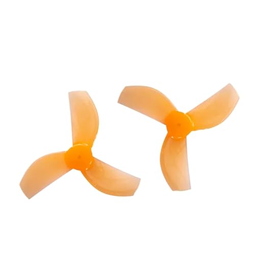 JKYsrUT 35mm 3-PC Propeller 1,0mm Kompatibel mit RC FPV Freestyle Tinywhoop Drohnen 4Pairs 8PCS Kompatibel mit 08028 Motoren DIY Teile(4Pairs 3Blade Orange) von JKYsrUT