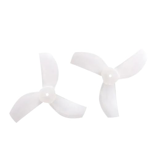 JKYsrUT 35mm 3-PC Propeller 1,0mm Kompatibel mit RC FPV Freestyle Tinywhoop Drohnen 4Pairs 8PCS Kompatibel mit 08028 Motoren DIY Teile(4Pairs 3Blade White) von JKYsrUT