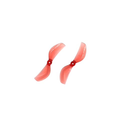 JKYsrUT 4 Paar 45 mm 2 Propeller Kompatibel mit RC FPV Racing und Freestyle-Drohnen 1 mm 1,5 mm kompatibel mit 1,8 Zoll Cinewhoop Toothpick DIY-Teilen(Clear Red Hole 1mm) von JKYsrUT