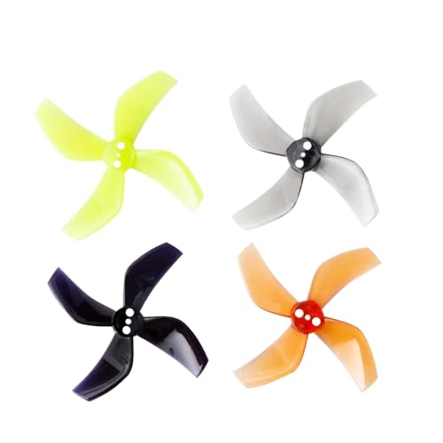 JKYsrUT 4 Paar 8 Stück D51 2020 2x2x4 50,3 mm 4 PC-Propeller 1,5 mm Kompatibel mit RC FPV Racing Freestyle Tinywhoop BETA85X Drohne kompatibles Zubehör(4Pairs 1.5mm Black) von JKYsrUT