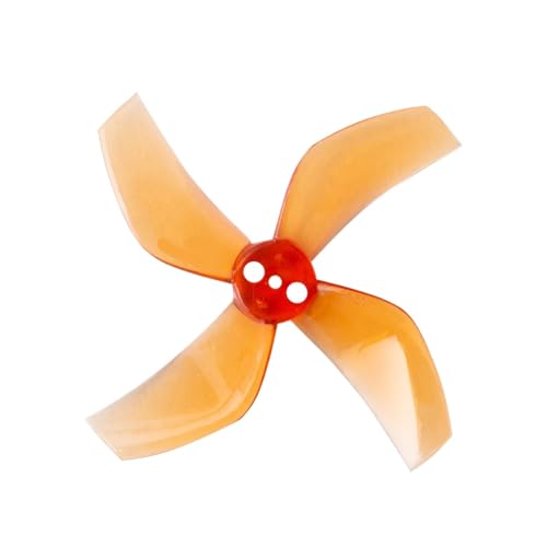 JKYsrUT 4 Paar 8 Stück D51 2020 2x2x4 50,3 mm 4 PC-Propeller 1,5 mm Kompatibel mit RC FPV Racing Freestyle Tinywhoop BETA85X Drohne kompatibles Zubehör(4Pairs 1.5mm Orange) von JKYsrUT