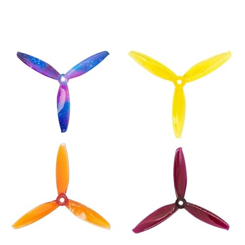 JKYsrUT 6 Paar G-EMFAN Windancer 5043 Color T5043C 5x4,3 Zoll PC 3-CW CCW Compatible with RC Racing Drone Freestyle(6 Pairs Blue) von JKYsrUT